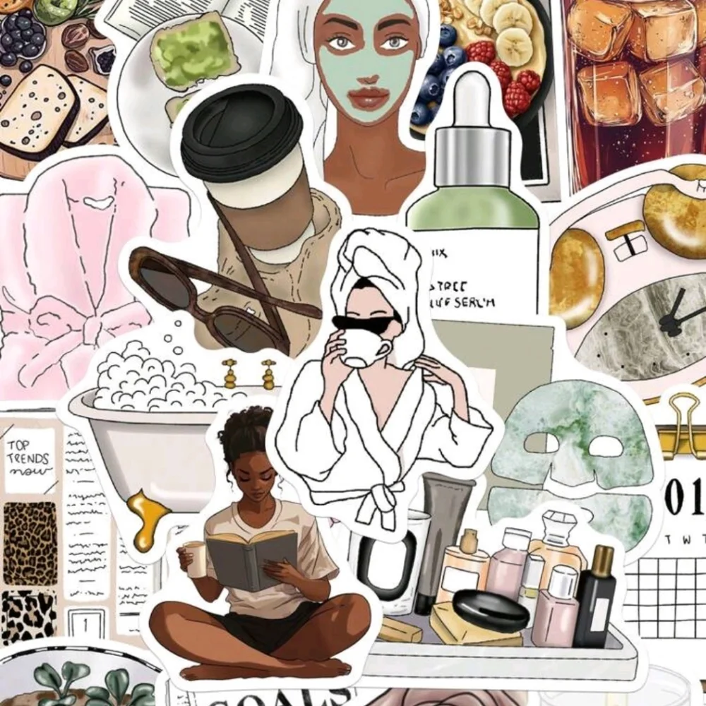 Skincare & Relaxation Sticker Set Qty 50